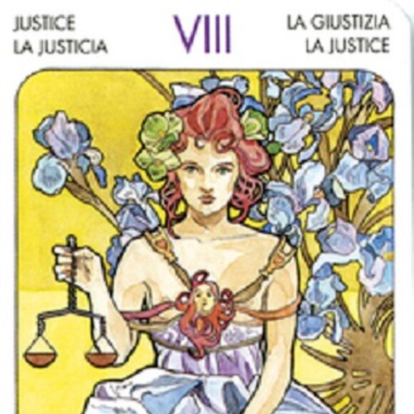 Tarot Art Nouveau Mini OOP, HTF beginner deck ,deck and instructions 2X3 in, NEW - Picture 2 of 4